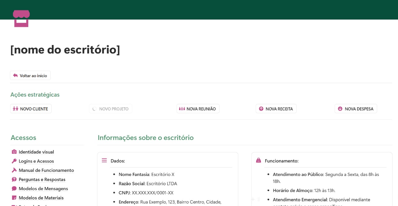 Área comercial e CRM do Sistema MuDa